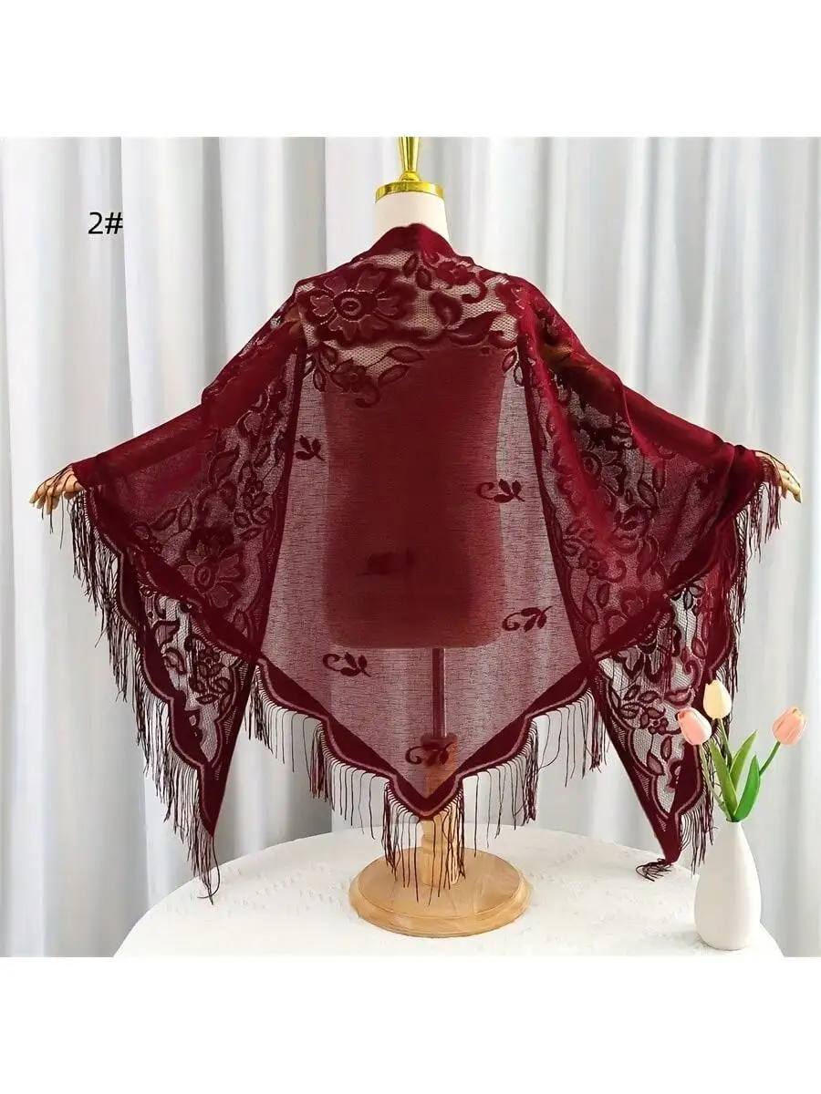 Womens Lace Tassel Shawl Scarf Lightweight Breathable Triangular Solid Color For Wedding Party Bridesmaid
Womens Lace Tassel Shawl Scarf Lightweight Breathable Triangular Solid Color For Wedding Party Bridesmaid