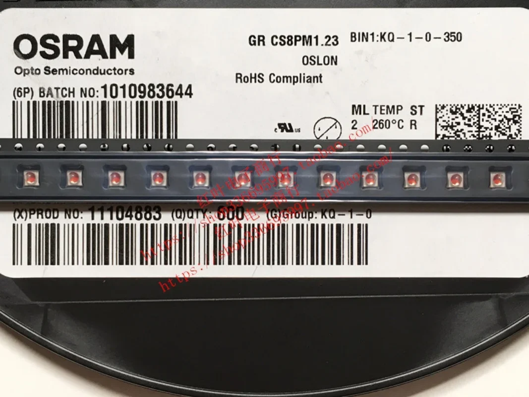 10 шт./OSRAM GR CS8PM1.23 3030 объектив 625 нм красный свет светодиодный светильник 3 Вт высокая мощность
10 шт./OSRAM GR CS8PM1.23 3030 объектив 625 нм красный свет светодиодный светильник 3 Вт высокая мощность