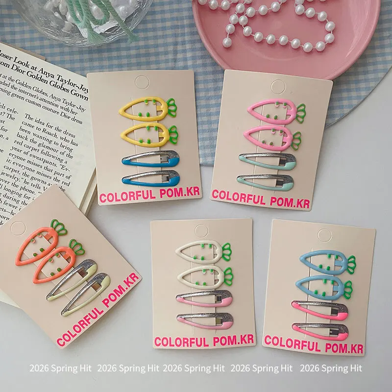 Korean Sweet Carrot Water Drop Hair Clips for Kids Enamel Coated Colorful Non Slip Side Bangs Holder Daily Use High Quality
Korean Sweet Carrot Water Drop Hair Clips for Kids Enamel Coated Colorful Non Slip Side Bangs Holder Daily Use High Quality