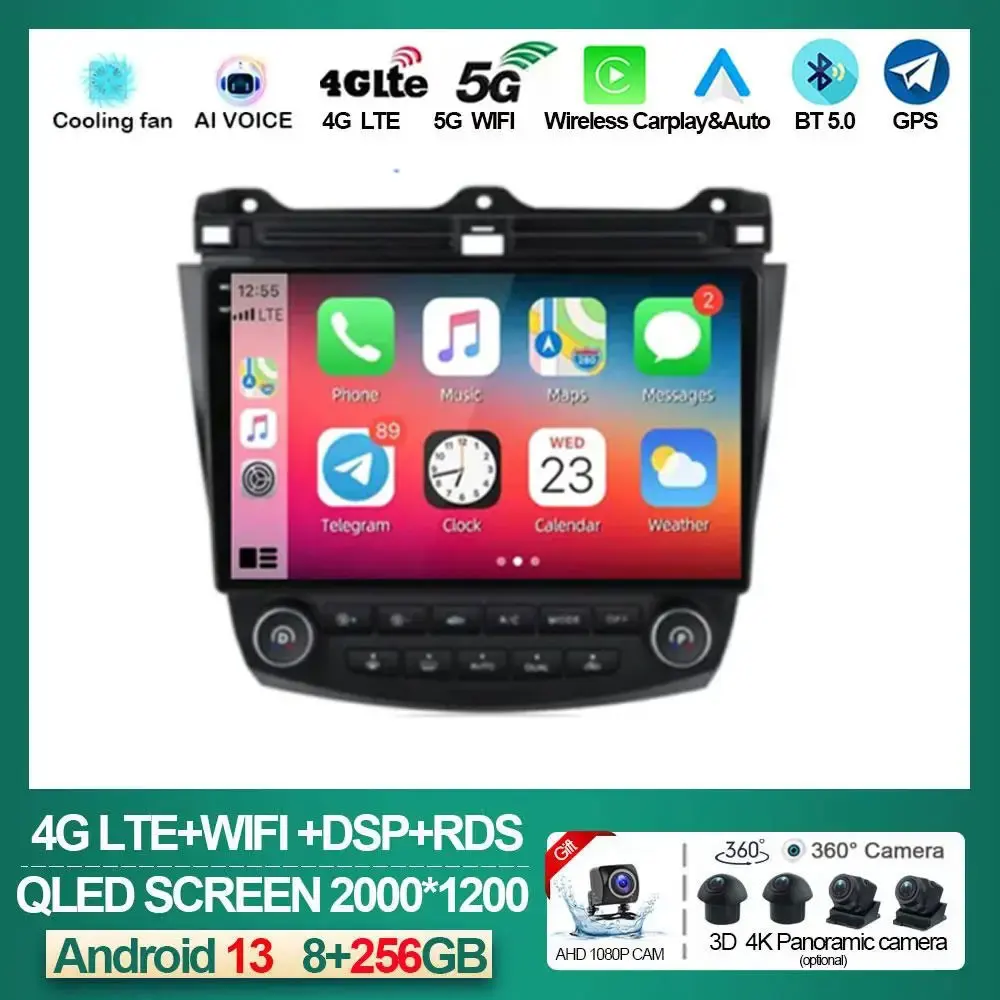 Android 13 For Honda Accord 7 2003 2004 2005 2006 2007 Multimedia Car GPS Player Video Auto Radio Navigation WIFI Carplay NO DVD
Android 13 For Honda Accord 7 2003 2004 2005 2006 2007 Multimedia Car GPS Player Video Auto Radio Navigation WIFI Carplay NO DVD