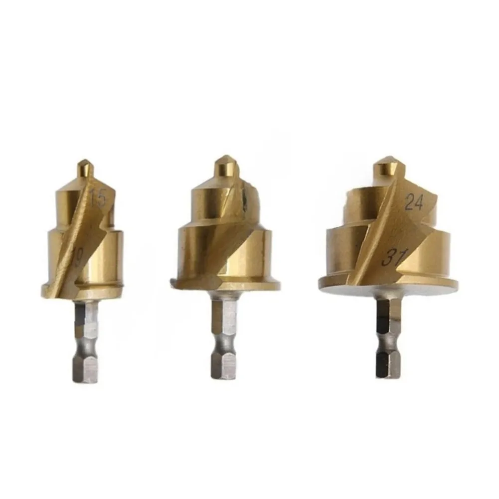 3pcs PPR Stepped Drill Bit Kit with Hex Shank for Pipe Hole Enlargement Drilling and Depth Limiting Applications
3pcs PPR Stepped Drill Bit Kit with Hex Shank for Pipe Hole Enlargement Drilling and Depth Limiting Applications