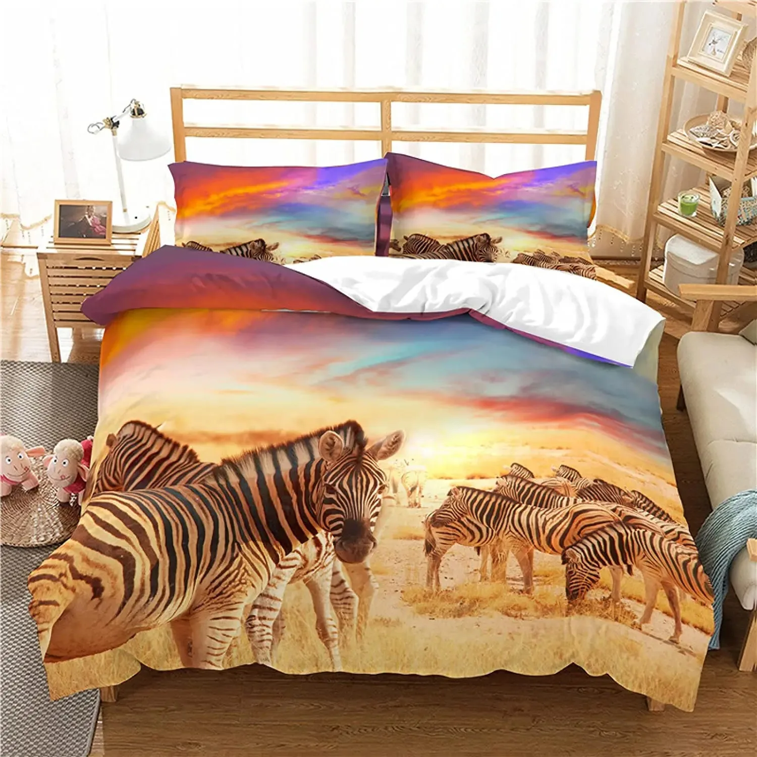 Zebra Duvet Cover Set King Queen Size Polyester Comforter Cover Black And White Stripe Wild Animals For Kids Teens Bedding Set
Zebra Duvet Cover Set King Queen Size Polyester Comforter Cover Black And White Stripe Wild Animals For Kids Teens Bedding Set
