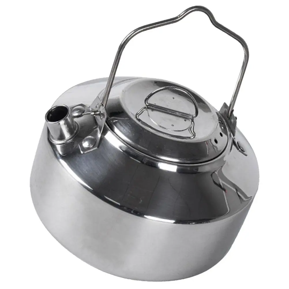 Camping Kettle Portable Stovetop Water Pot Silver Outdoor Supplies Kitchen Accessories Tea Coffee Oatmeal Instant Soup Hot
Camping Kettle Portable Stovetop Water Pot Silver Outdoor Supplies Kitchen Accessories Tea Coffee Oatmeal Instant Soup Hot