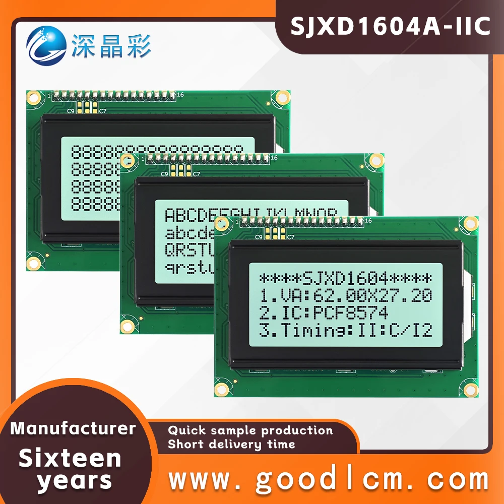 Экономичный интерфейс IIC/I2C, ЖК-экран JXD1604A FSTN, белый, положительный, 16*4, матричный экран, модуль дисплея LCM
Экономичный интерфейс IIC/I2C, ЖК-экран JXD1604A FSTN, белый, положительный, 16*4, матричный экран, модуль дисплея LCM