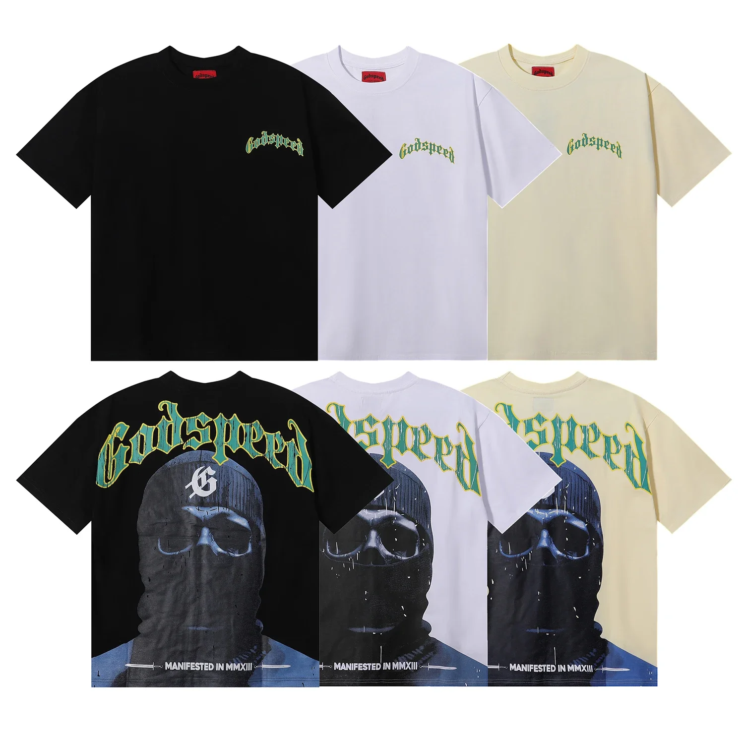 Godspeed T-shirt Men Women Masked person print Loose Casual GOD SPEED Short Sleeve Top Tee
Godspeed T-shirt Men Women Masked person print Loose Casual GOD SPEED Short Sleeve Top Tee