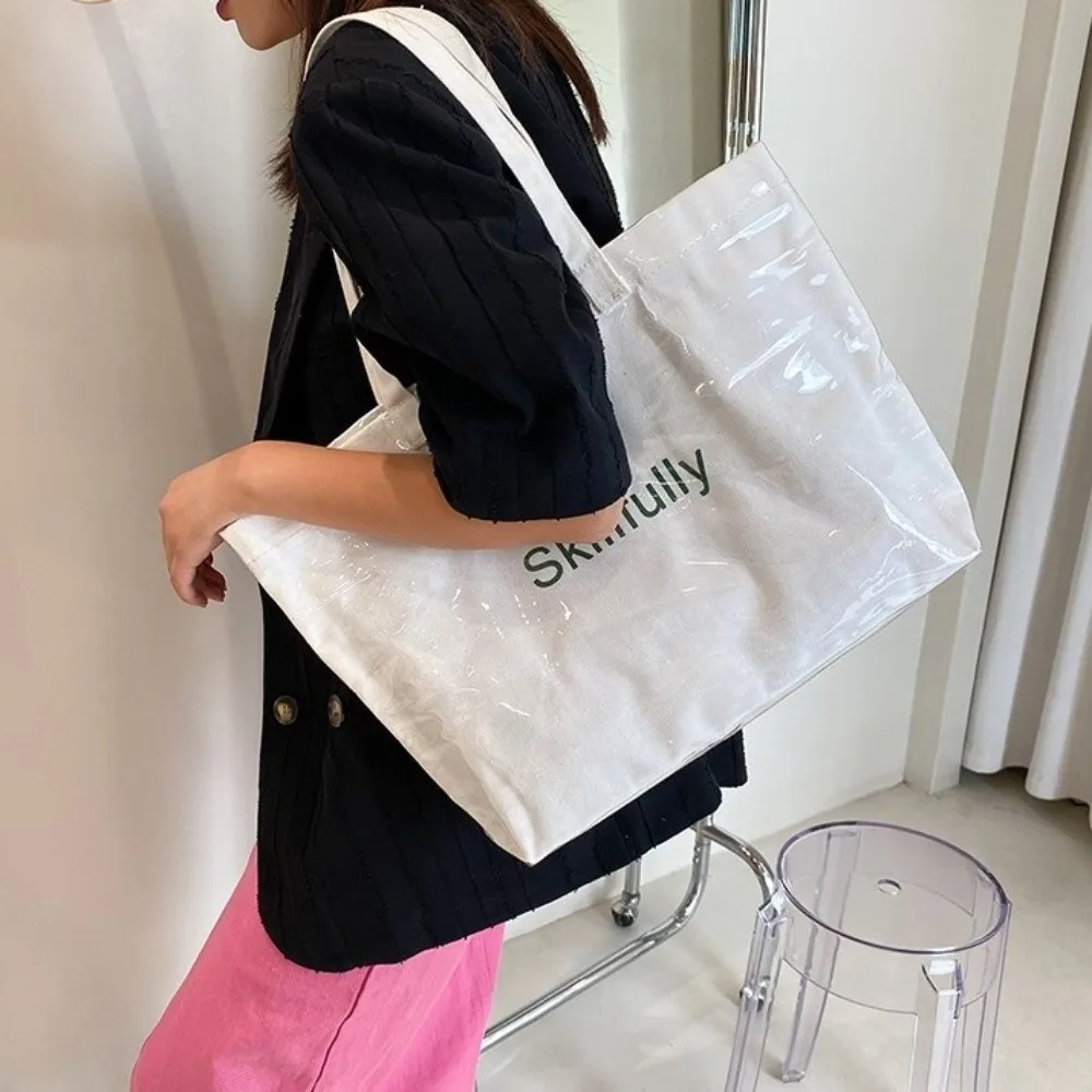 Simple Large Capacity Transparent Jelly Bag Storage Bag Tote Bag PVC Tote Bag Summer Beach Bag Letter Prints Handbags Outdoor
Simple Large Capacity Transparent Jelly Bag Storage Bag Tote Bag PVC Tote Bag Summer Beach Bag Letter Prints Handbags Outdoor