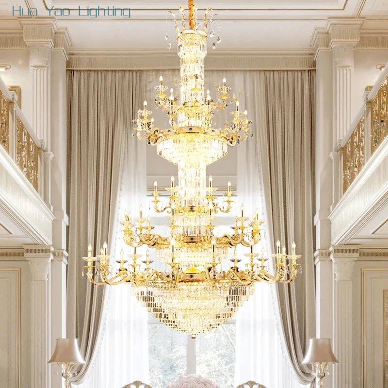 All Copper Crystal Chandelier Empty Living Room Luxury Atmosphere Dining Room Bedroom Candle Hall Villa Duplex Chandelier
All Copper Crystal Chandelier Empty Living Room Luxury Atmosphere Dining Room Bedroom Candle Hall Villa Duplex Chandelier