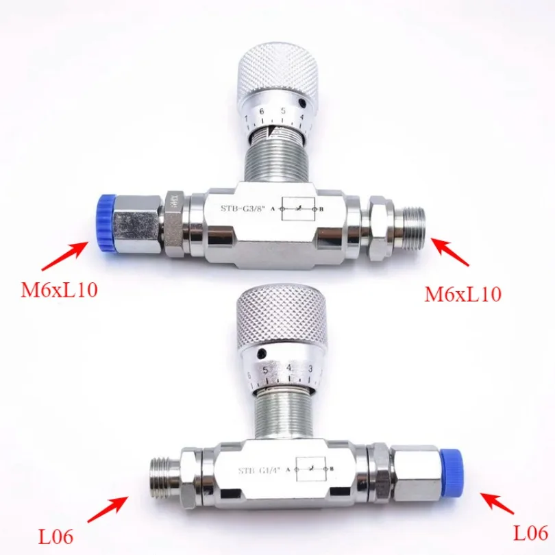 Flow Control Bidirectional Hydraulic Restrictor Valve STB-G3/8 M16*L10 STB-G1/4 L06 Connector
Flow Control Bidirectional Hydraulic Restrictor Valve STB-G3/8 M16*L10 STB-G1/4 L06 Connector