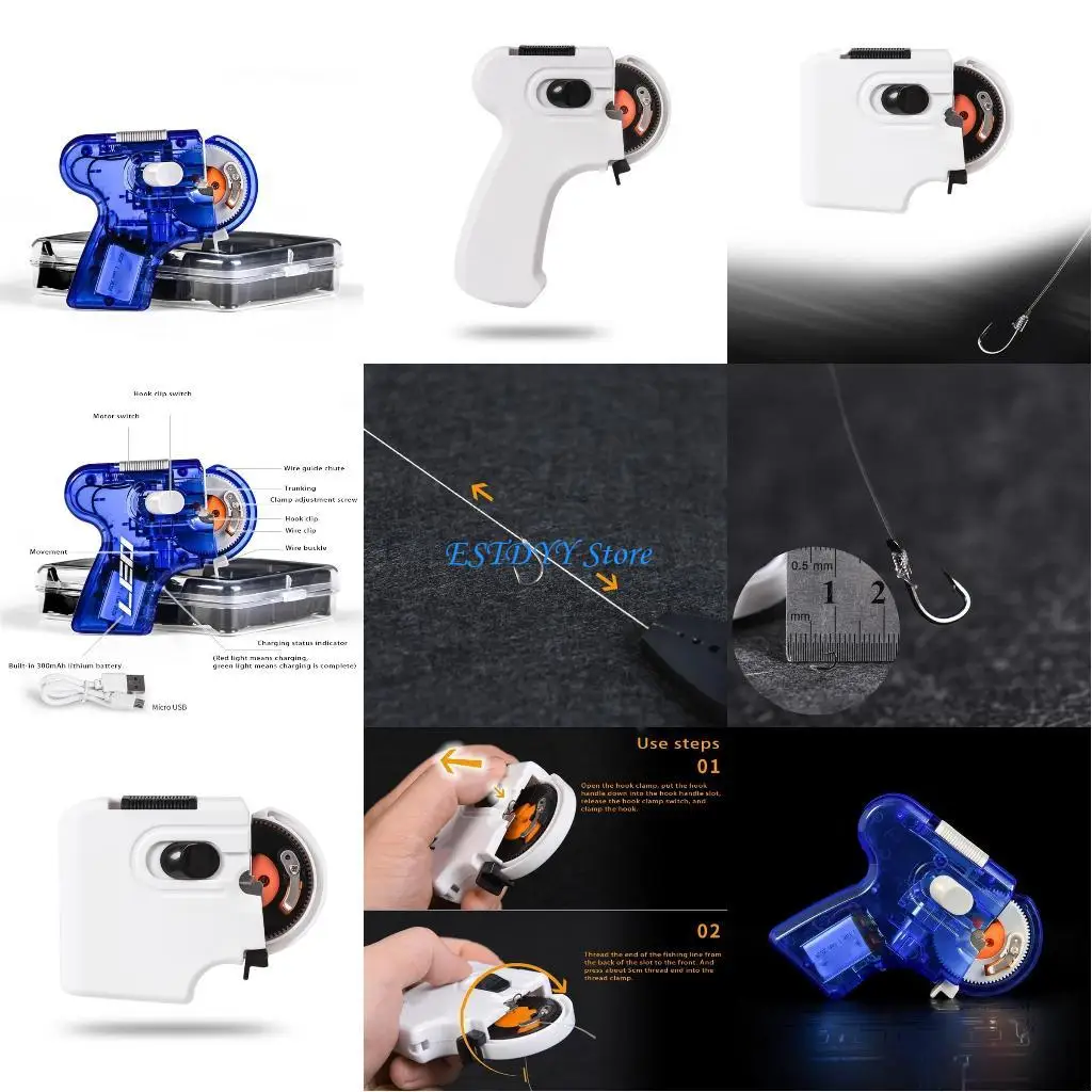 G6DE Electric Fishing Hook Tier Tool Electric Fast Hook Lines Tying Devices Durable
G6DE Electric Fishing Hook Tier Tool Electric Fast Hook Lines Tying Devices Durable