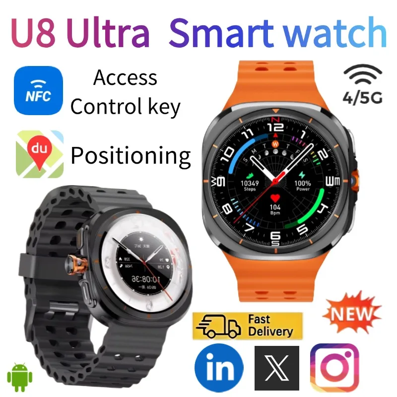 Профессиональные U8 SmartWatch Ultimate 4G 5G SIM-карта Видеозвонок GPS Компас WIFI Поворотная камера Международный аккумулятор 1480 мАч
Профессиональные U8 SmartWatch Ultimate 4G 5G SIM-карта Видеозвонок GPS Компас WIFI Поворотная камера Международный аккумулятор 1480 мАч