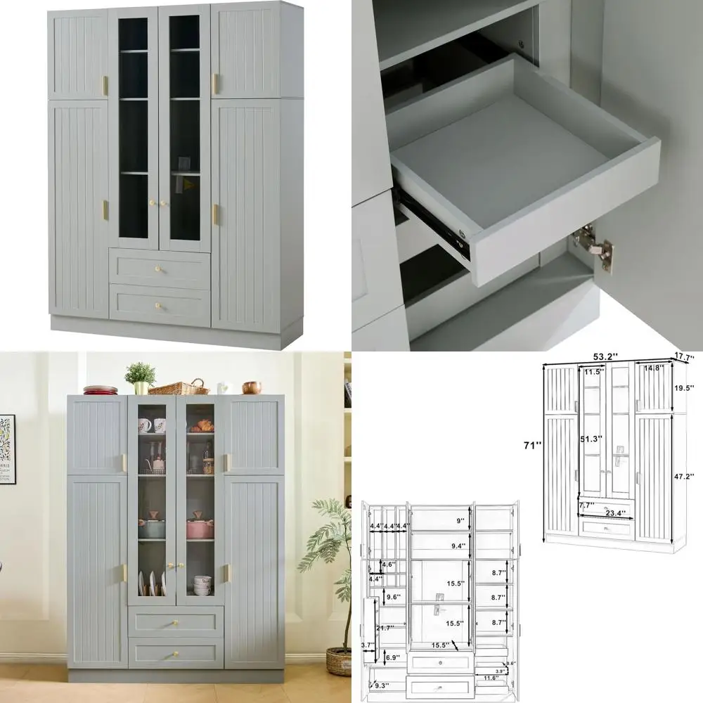 Tall Storage Cabinet Cupboard with Ders, 71" reestanding Storage Cabiwith 6 Do, Pull-Out Trays and Wine Rack, 53.2''Lx17.7''W Ki
Tall Storage Cabinet Cupboard with Ders, 71" reestanding Storage Cabiwith 6 Do, Pull-Out Trays and Wine Rack, 53.2''Lx17.7''W Ki