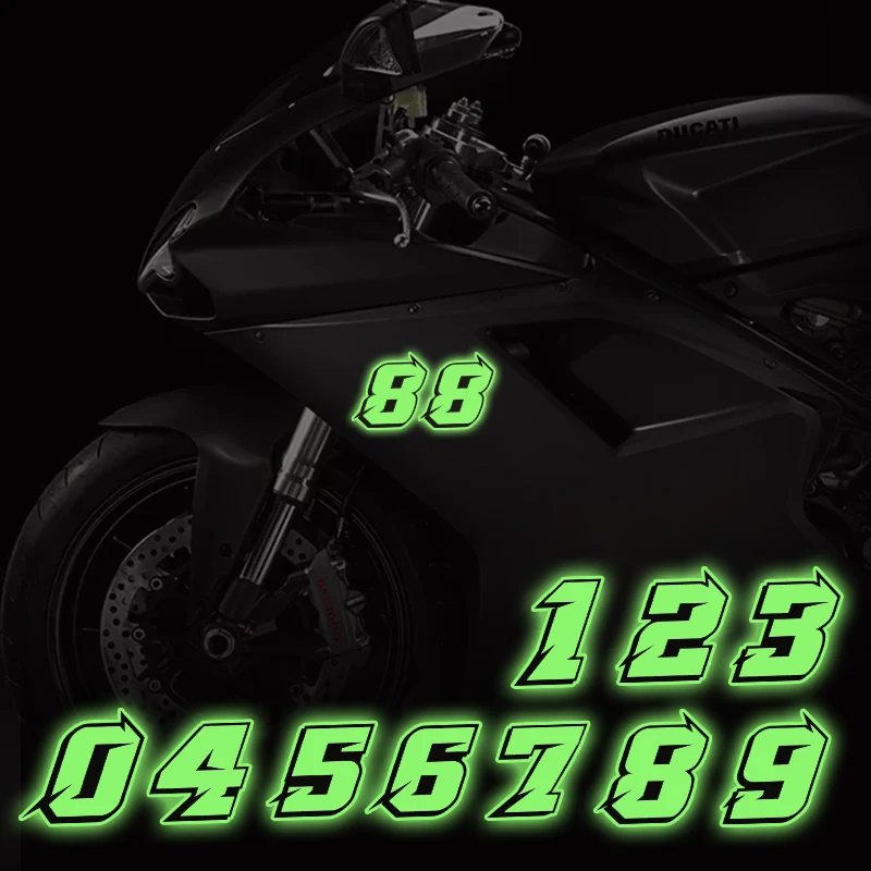 1PC 0123456789 Number Motorcycle Glow Sticker Waterproof Motorbike Fuel Tank Fairing Scooter Decoration Glow-in-the-dark Decals
1PC 0123456789 Number Motorcycle Glow Sticker Waterproof Motorbike Fuel Tank Fairing Scooter Decoration Glow-in-the-dark Decals