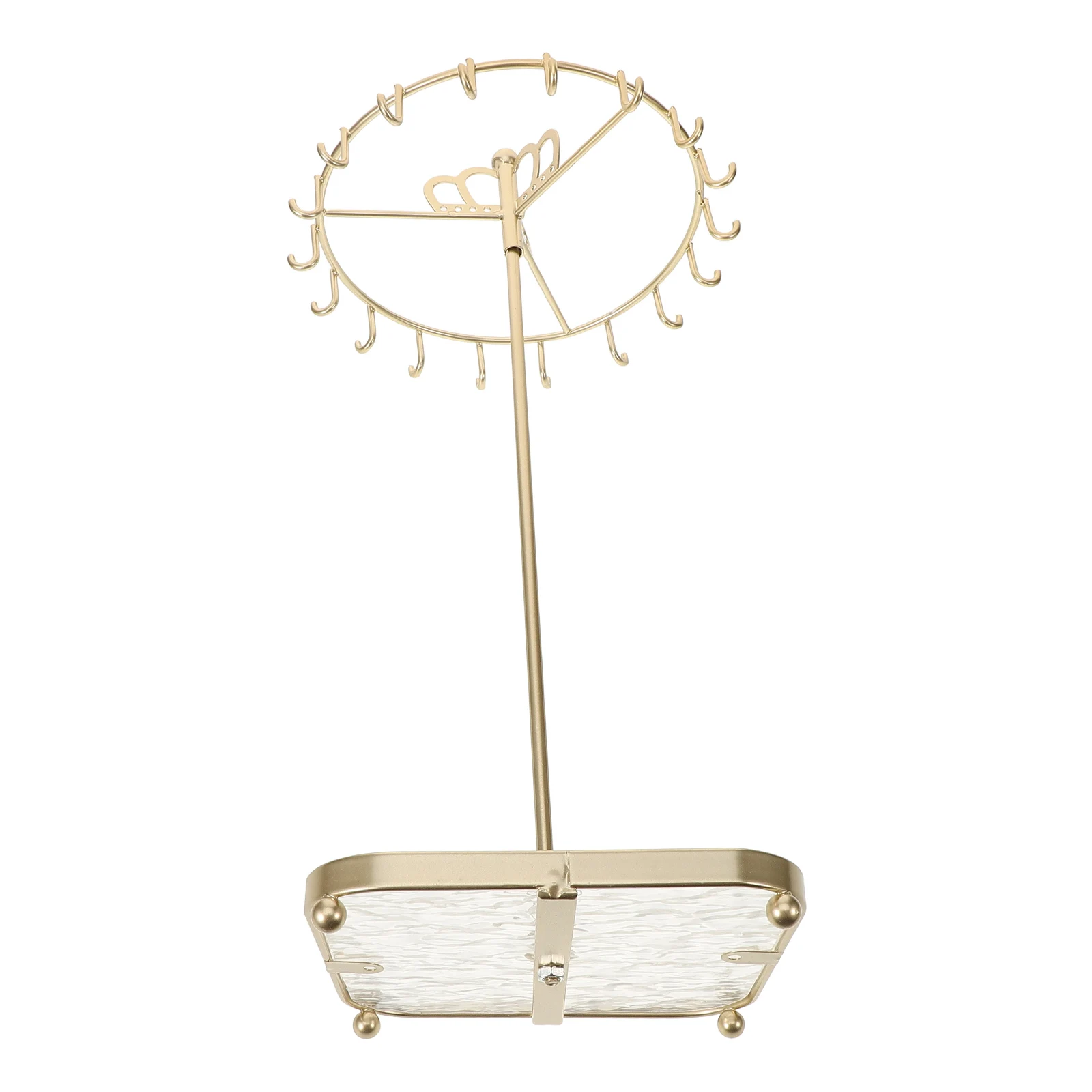 Square Acrylic Jewelry Rack 18 Hooks Rotatable Necklace Display Stand Bracelet Holder Golden Color Storage Solution
Square Acrylic Jewelry Rack 18 Hooks Rotatable Necklace Display Stand Bracelet Holder Golden Color Storage Solution