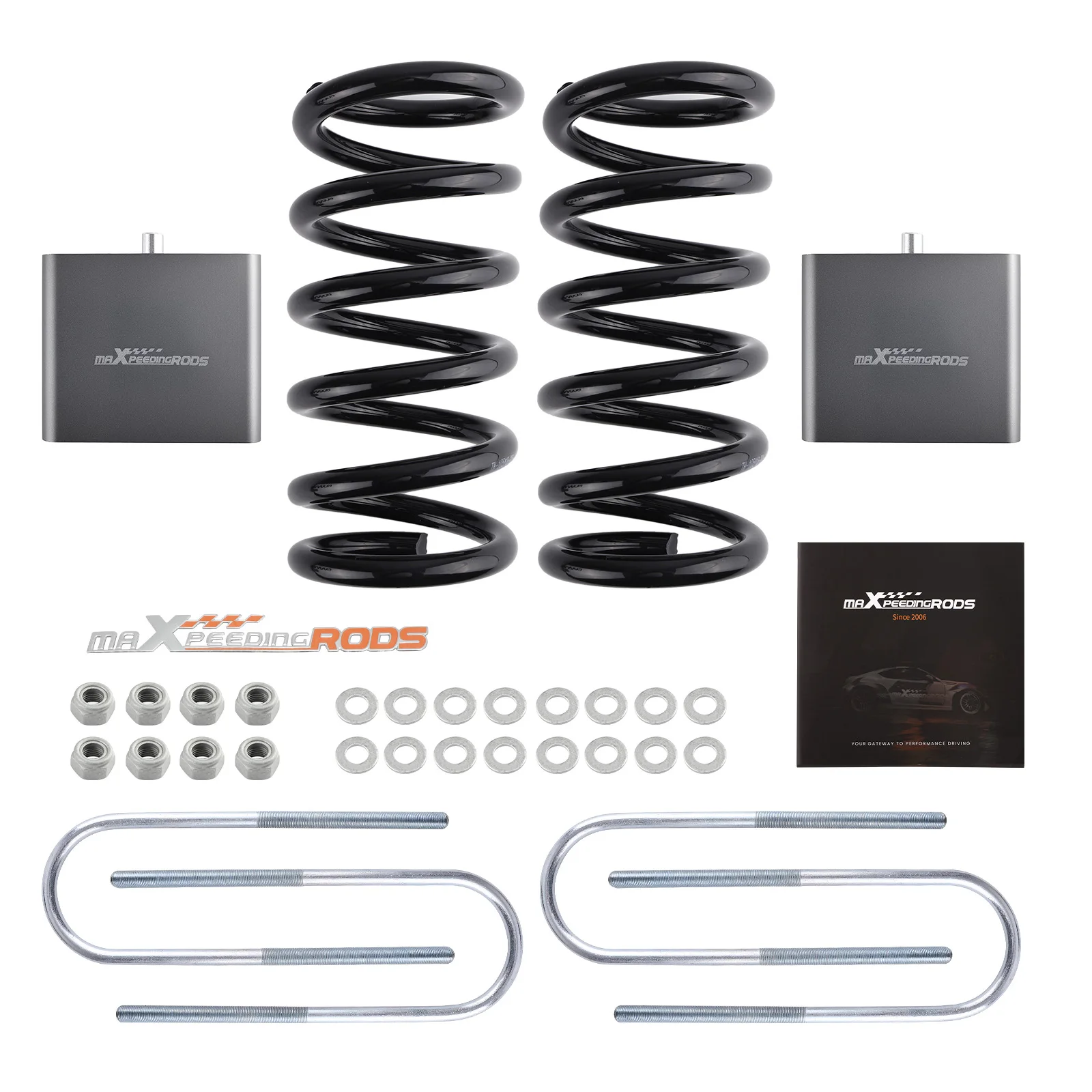 Steel Springs Aluminum Blocks for Dodge Dakota R/T 2WD 97-04 Lowering Kit
Steel Springs Aluminum Blocks for Dodge Dakota R/T 2WD 97-04 Lowering Kit