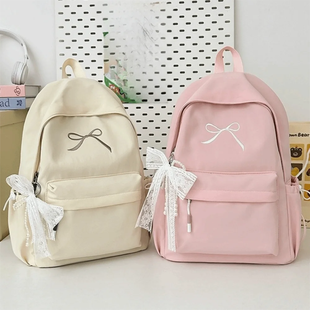 Портативный рюкзак с вышитым бантом для девочек, нейлоновый однотонный студенческий школьный рюкзак, легкий дорожный рюкзак большой вместимости
Портативный рюкзак с вышитым бантом для девочек, нейлоновый однотонный студенческий школьный рюкзак, легкий дорожный рюкзак большой вместимости