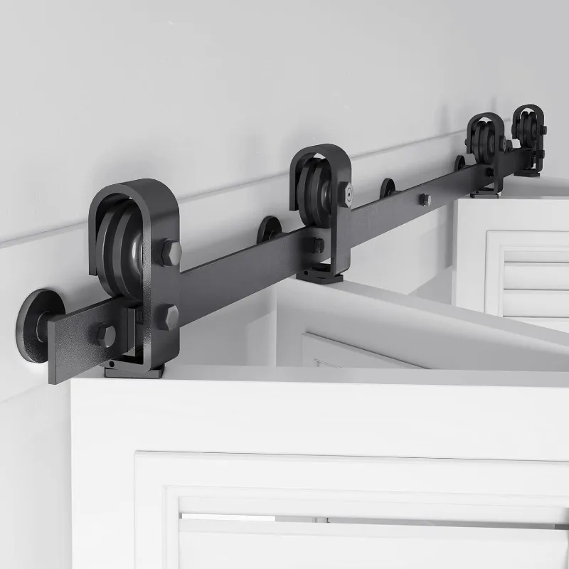64 inch Bifold Barn Door Hardware Track Kit for Four 15 inch Closet Doors,Top Mount Sliding System,Heavy Duty Roller,Smoothly an
64 inch Bifold Barn Door Hardware Track Kit for Four 15 inch Closet Doors,Top Mount Sliding System,Heavy Duty Roller,Smoothly an