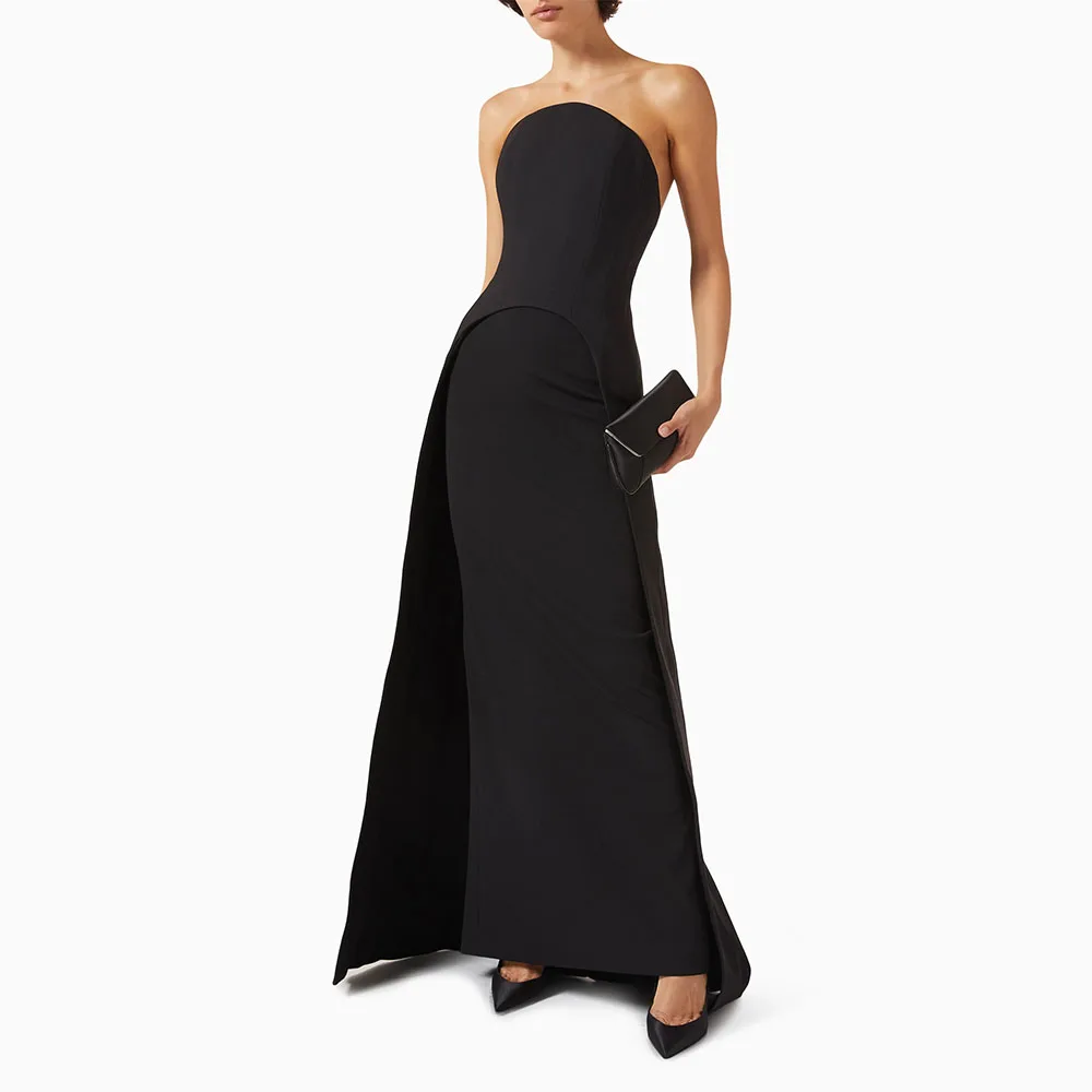Customized Modern Evening Dresses for Women Sleeveless Column Evening Gowns Maxi Ankle Length Simple Formal Party Dress Black
Customized Modern Evening Dresses for Women Sleeveless Column Evening Gowns Maxi Ankle Length Simple Formal Party Dress Black
