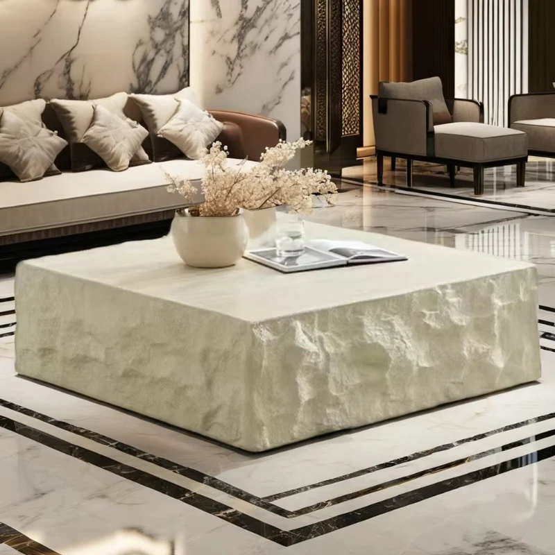 Modern fiberglass coffee table with polished travertine marble finish and stylish contemporary design
Modern fiberglass coffee table with polished travertine marble finish and stylish contemporary design