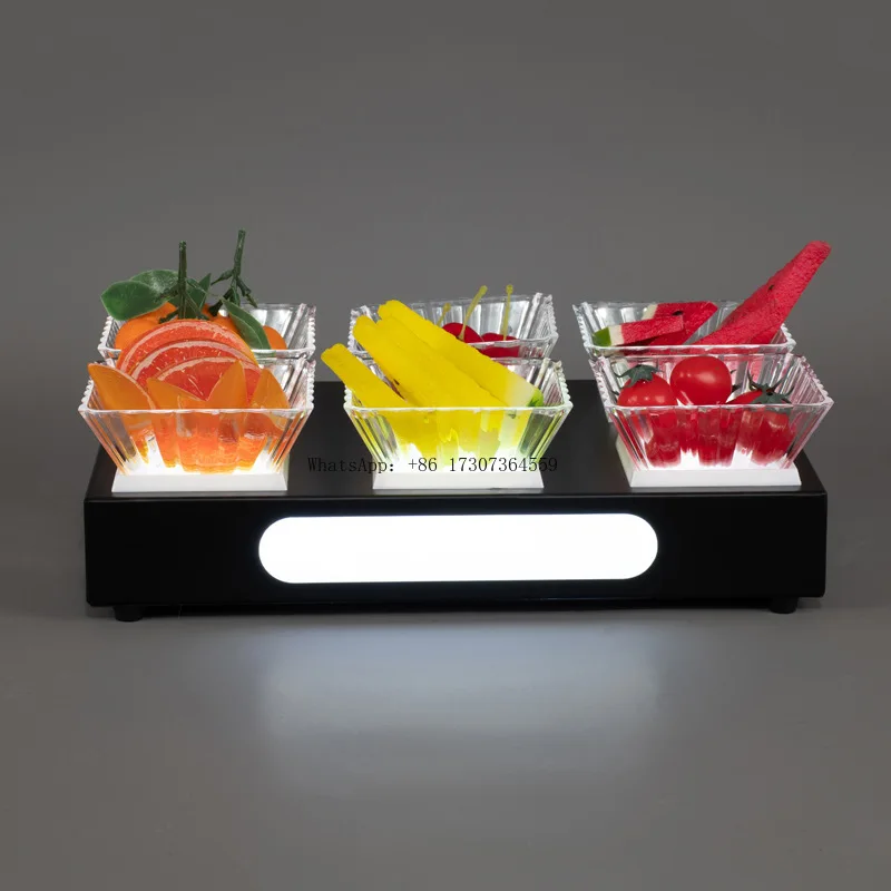 LED luminous fruit plate bar KTV luminous snack six-grid snack dried fruit wrought iron snack fruit
LED luminous fruit plate bar KTV luminous snack six-grid snack dried fruit wrought iron snack fruit