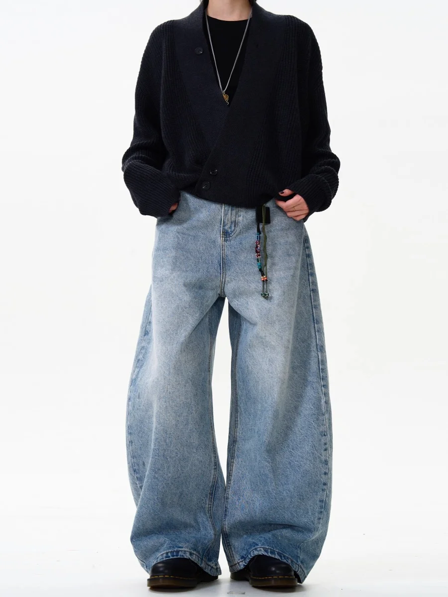 American Waed Wide Leg Jeans Men's Women's Street Sle Loose Fit Casual Vintage Pants Youthful Trend Straight Cut Jeans
American Waed Wide Leg Jeans Men's Women's Street Sle Loose Fit Casual Vintage Pants Youthful Trend Straight Cut Jeans