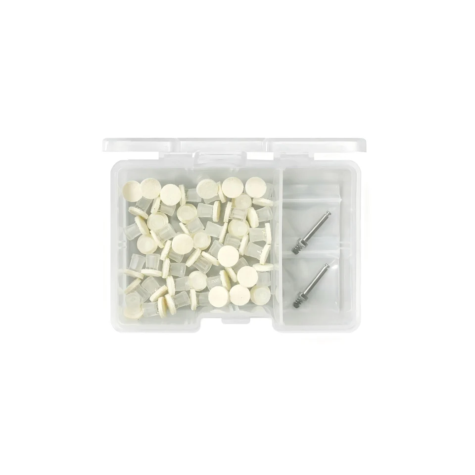 Bulk 50pcs Dental Felt Wheel Polishing Set for Composite Resin Enamel Glazing 2 Mandrels Included High-Luster Dental Lab Supply
Bulk 50pcs Dental Felt Wheel Polishing Set for Composite Resin Enamel Glazing 2 Mandrels Included High-Luster Dental Lab Supply