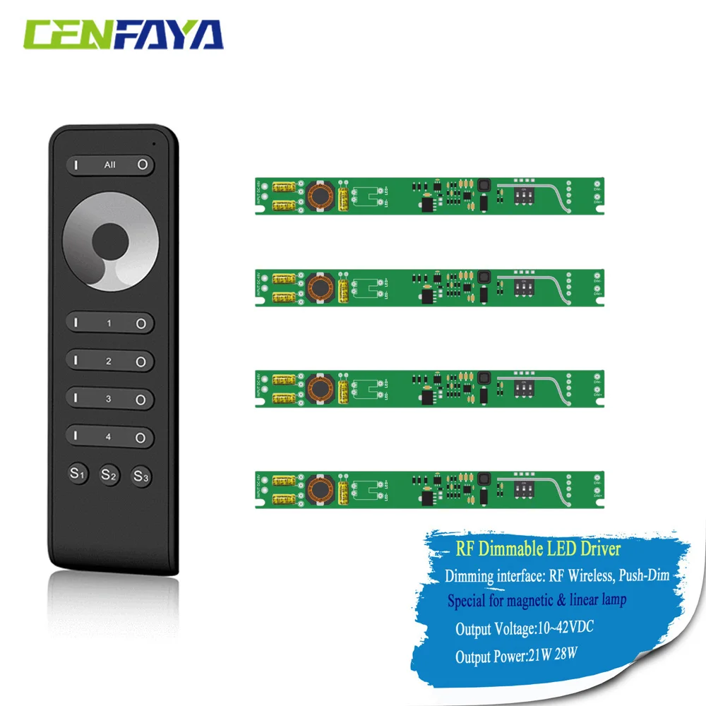 RF Constant Current LED Driver With Push Dimming Function Special for Magnetic & Linear lamp 4 Zone RF 2.4G Remote Controller
RF Constant Current LED Driver With Push Dimming Function Special for Magnetic & Linear lamp 4 Zone RF 2.4G Remote Controller