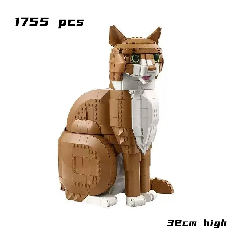 1755pcs Orange Cat Model Building Bricks Creative Pet Animal Christmas Birthday Toy for Family Decor Gifts
1755pcs Orange Cat Model Building Bricks Creative Pet Animal Christmas Birthday Toy for Family Decor Gifts