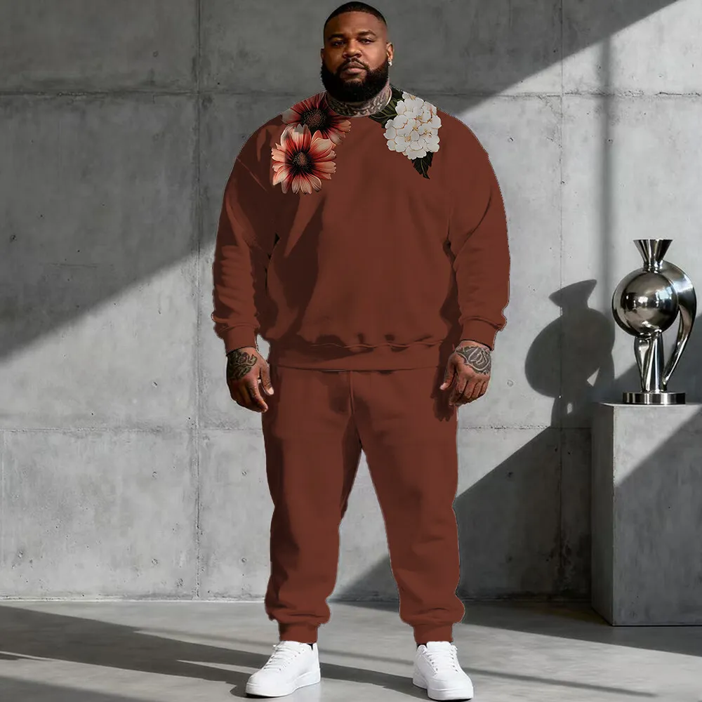 S-9xl plus size Men's Hoodie Set: Floral Edge - 2-Piece Modern-Chic, Soft Warm Fabric, Minimalist Bloom Printsl G
S-9xl plus size Men's Hoodie Set: Floral Edge - 2-Piece Modern-Chic, Soft Warm Fabric, Minimalist Bloom Printsl G