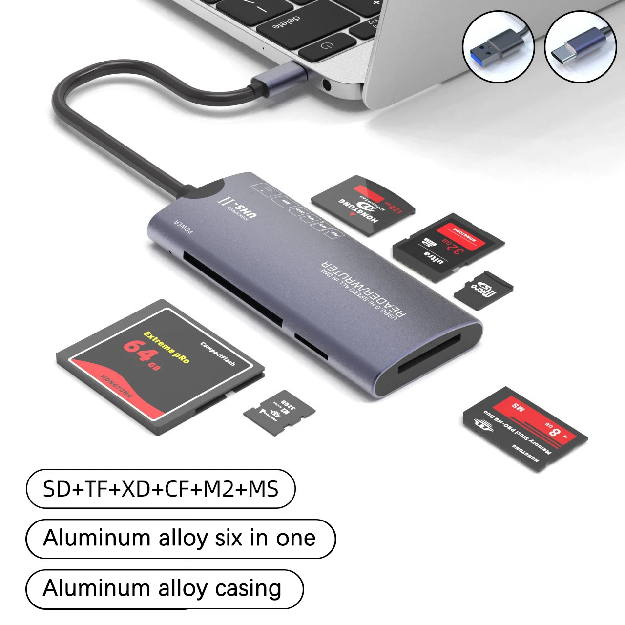 UTHAI TF17 High speed XD card reader, multifunctional card reader, six in one SD card CF card camera, mobile card reader
UTHAI TF17 High speed XD card reader, multifunctional card reader, six in one SD card CF card camera, mobile card reader