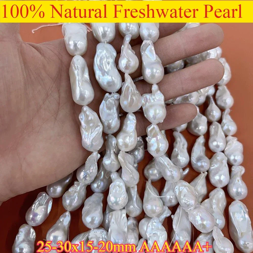 25-30x15-20mm6A SilkySmooth Natural White Freshwater Pearl Irregular Baroque Bead Jewelry Make DIY Necklace Bracelet Accessories
25-30x15-20mm6A SilkySmooth Natural White Freshwater Pearl Irregular Baroque Bead Jewelry Make DIY Necklace Bracelet Accessories