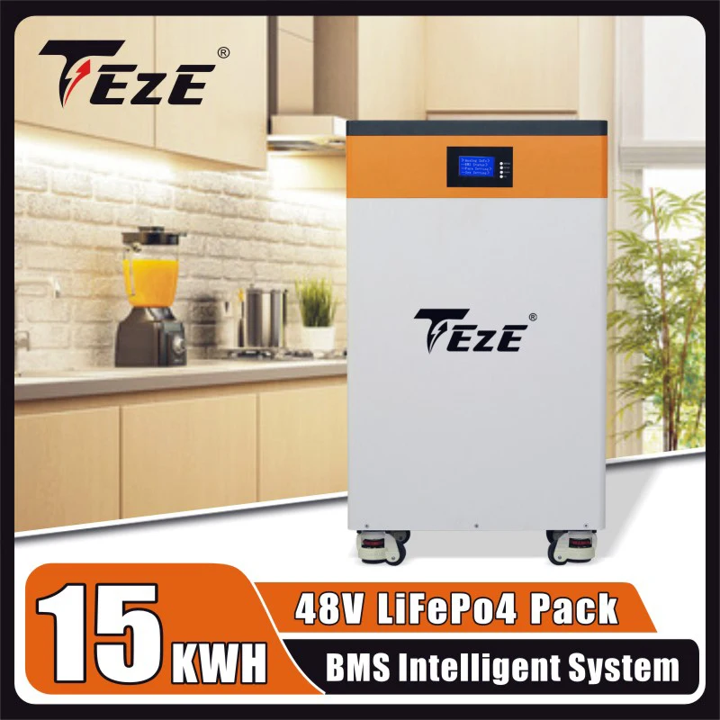 TEZE LiFePO4 15 кВтч 48 В 300 Ач аккумулятор PowerWall 51,2 В 16S 6000 циклов встроенная BMS RS485/CAN энергетическая солнечная система хранения
TEZE LiFePO4 15 кВтч 48 В 300 Ач аккумулятор PowerWall 51,2 В 16S 6000 циклов встроенная BMS RS485/CAN энергетическая солнечная система хранения