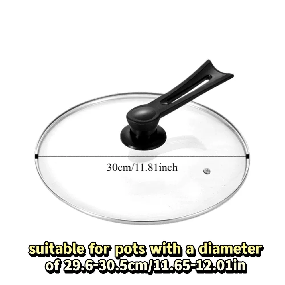 14-38cm/6-15in Tempered Glass Pot Lid Universal Black Plastic Knob Vertical Pan Lid Anti-scalding Heat Resistant
14-38cm/6-15in Tempered Glass Pot Lid Universal Black Plastic Knob Vertical Pan Lid Anti-scalding Heat Resistant