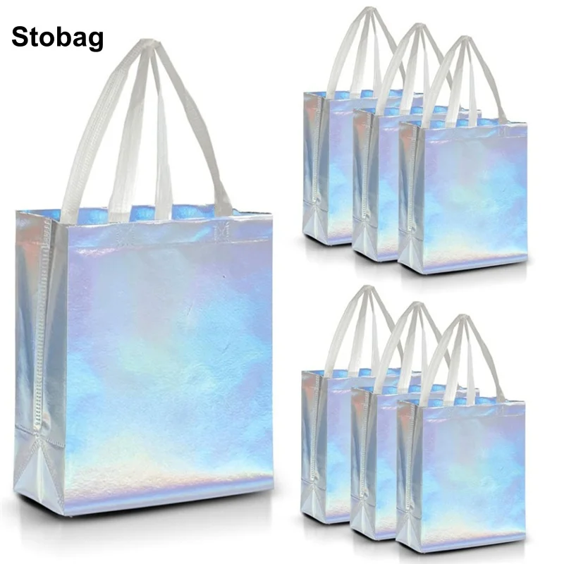 StoBag 25pcs Wholesale Laser Non-woven Tote Bags Gift Packaging Shopping Portable Fabric Reusable Pouch Birthday Party Favor
StoBag 25pcs Wholesale Laser Non-woven Tote Bags Gift Packaging Shopping Portable Fabric Reusable Pouch Birthday Party Favor