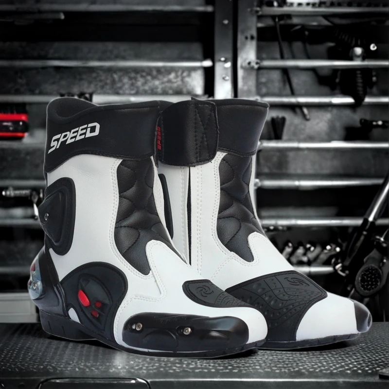 Speed Off-Road MX Boots Motocross Shoes High-Top Leather Motorcycle Boots for Men Women Non-Slip Racing Footwear with Side Zippe
Speed Off-Road MX Boots Motocross Shoes High-Top Leather Motorcycle Boots for Men Women Non-Slip Racing Footwear with Side Zippe