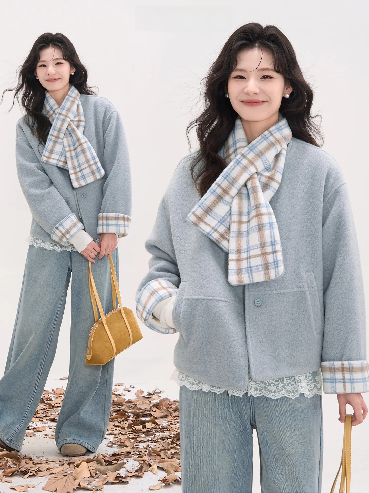 Heme Cr Castle Лоскутный клетчатый шарф Шерстяное пальто Женское зимнее элегантное большое пальто на подкладке Sweet Sle Свободный крой
Heme Cr Castle Лоскутный клетчатый шарф Шерстяное пальто Женское зимнее элегантное большое пальто на подкладке Sweet Sle Свободный крой