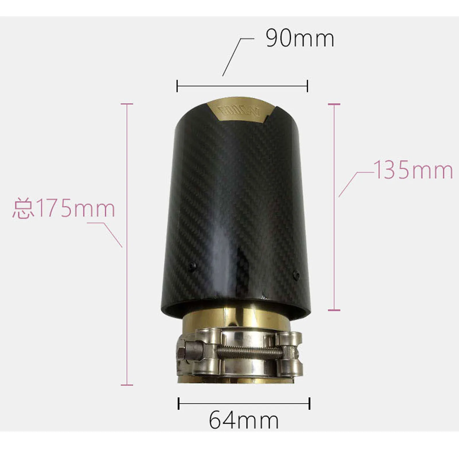 The 1x Car 64mm Inlet Matte Carbon Fiber Muffler Tip Exhaust System Pipe Mufflers Nozzle Universal Straight Stainless Black
The 1x Car 64mm Inlet Matte Carbon Fiber Muffler Tip Exhaust System Pipe Mufflers Nozzle Universal Straight Stainless Black