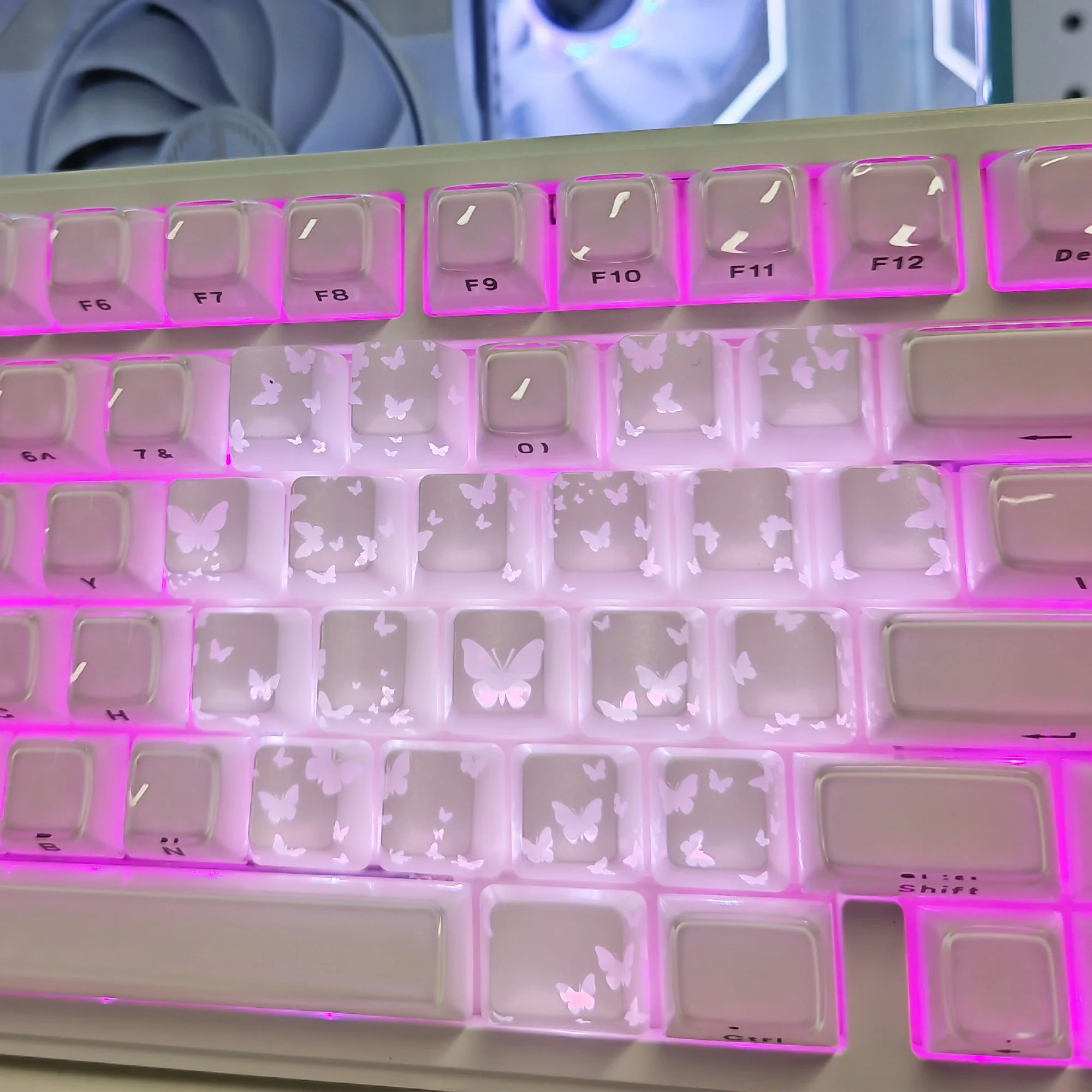 QBYI 21 Keys Sliver Butterfly Keycaps IMD-Pattern Shine Through Heart-Shaped Keycaps OEM Profile DIY Decorative Keycapseycap
QBYI 21 Keys Sliver Butterfly Keycaps IMD-Pattern Shine Through Heart-Shaped Keycaps OEM Profile DIY Decorative Keycapseycap