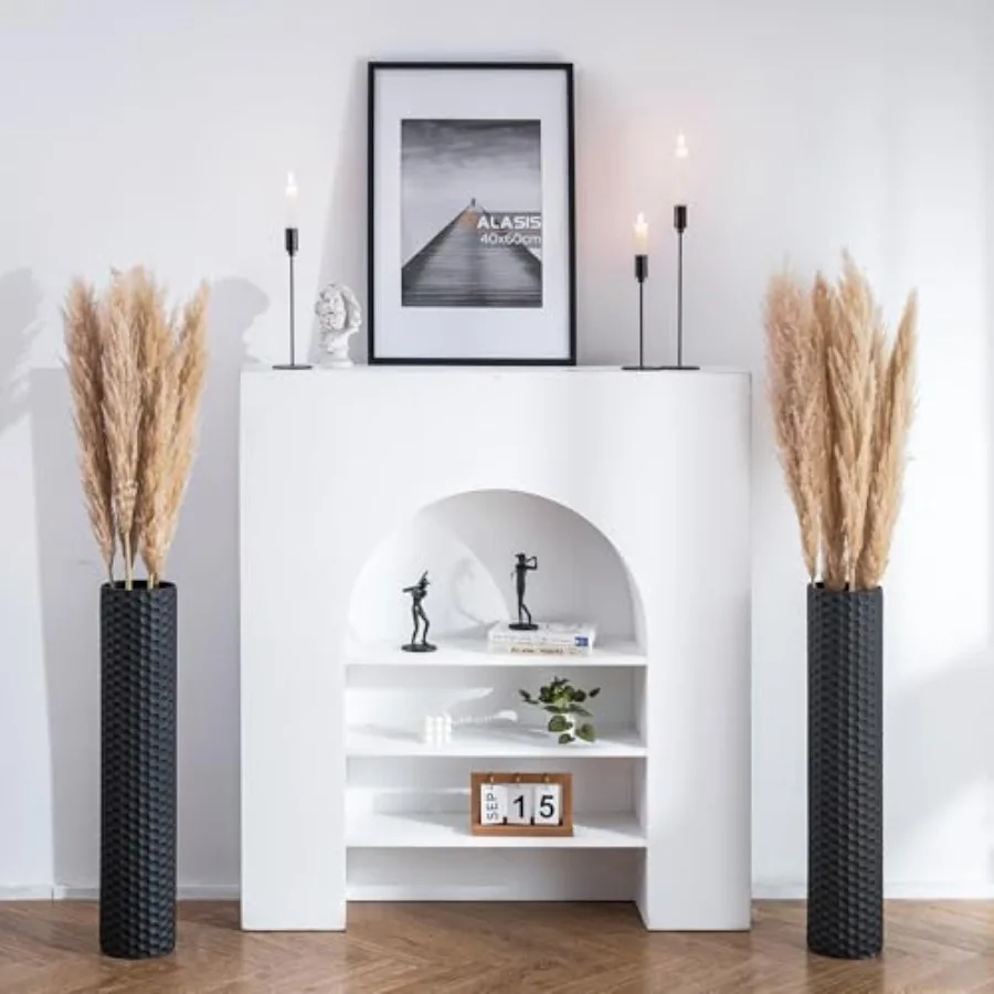 Tall Floor Vase: 27.6in Metal Modern Cylinder Floor Vases for Fireplace with Honeycomb Texture - Set of 2 Large Decorative Vase
Tall Floor Vase: 27.6in Metal Modern Cylinder Floor Vases for Fireplace with Honeycomb Texture - Set of 2 Large Decorative Vase