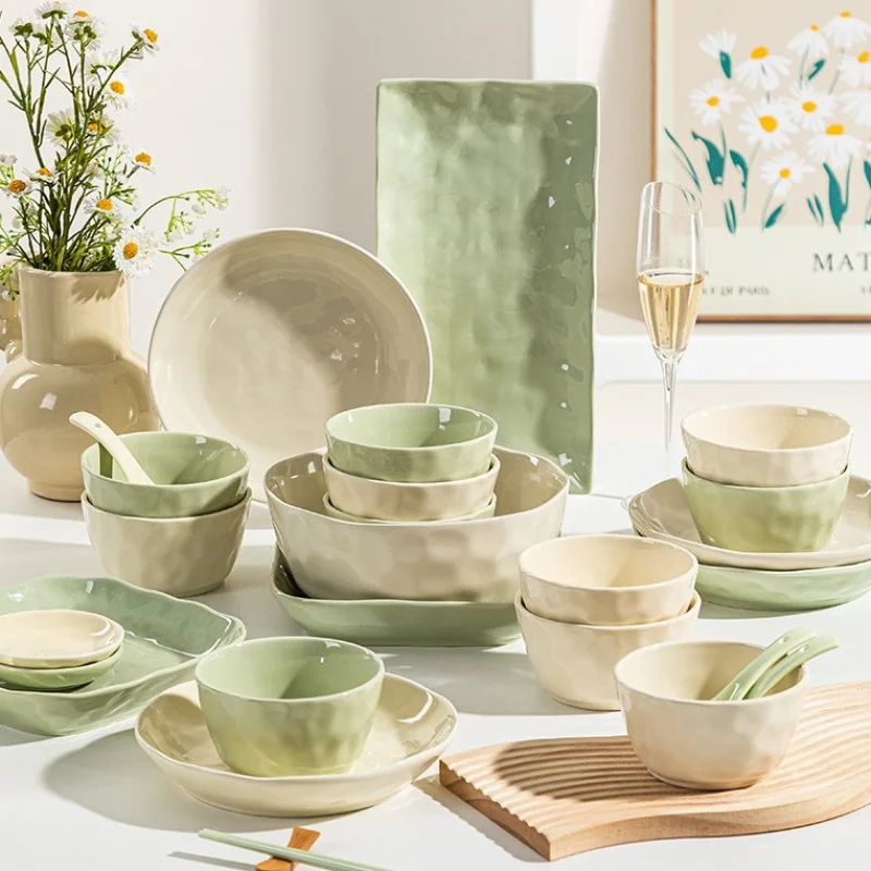 Underglaze French Cream Style Ceramic Tableware | Freely Matchable Bowls Plates Set | Microwave/Oven/Dishwasher/Sterilizer Safe
Underglaze French Cream Style Ceramic Tableware | Freely Matchable Bowls Plates Set | Microwave/Oven/Dishwasher/Sterilizer Safe