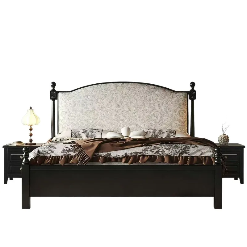 Medieval style solid wood bed modern simple bed French retro double home
Medieval style solid wood bed modern simple bed French retro double home