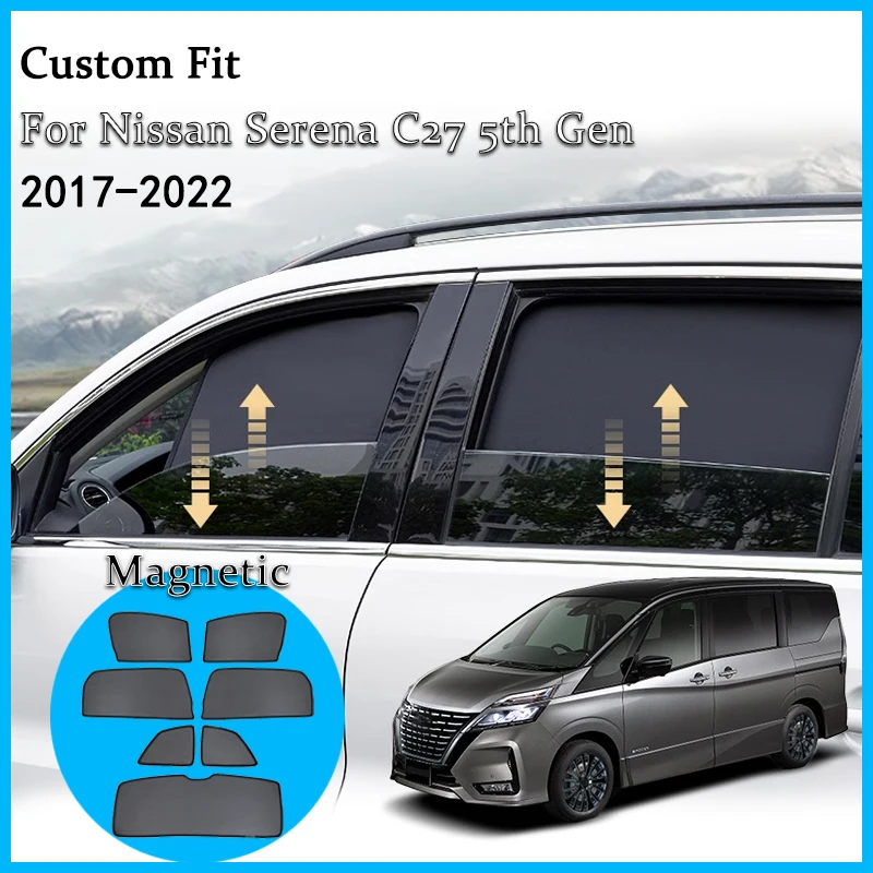 Magnetic Car Windows Sunshade Side Window blackout Mesh Sun Visor UV Protection Car Curtain For Nissan SERENA C27 5th 2017-2022
Magnetic Car Windows Sunshade Side Window blackout Mesh Sun Visor UV Protection Car Curtain For Nissan SERENA C27 5th 2017-2022