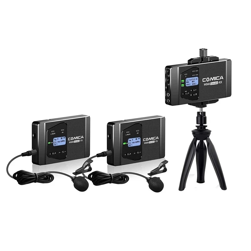 COMICA Microphone CVM-WS60 COMBO Trigger Flexible Mini Wireless Mic System for Smartphone Camera Recording Studio professional
COMICA Microphone CVM-WS60 COMBO Trigger Flexible Mini Wireless Mic System for Smartphone Camera Recording Studio professional
