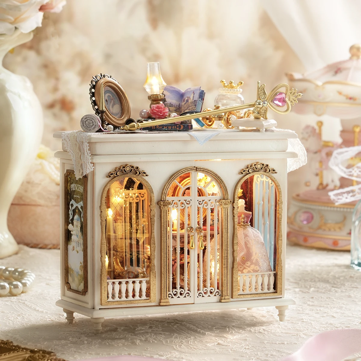 New DIY Big Doll House Wooden Furniture Light Miniature Kit Dollhouse Furniture Handmade Model Assembly Toys Case Birthday Gifts
New DIY Big Doll House Wooden Furniture Light Miniature Kit Dollhouse Furniture Handmade Model Assembly Toys Case Birthday Gifts