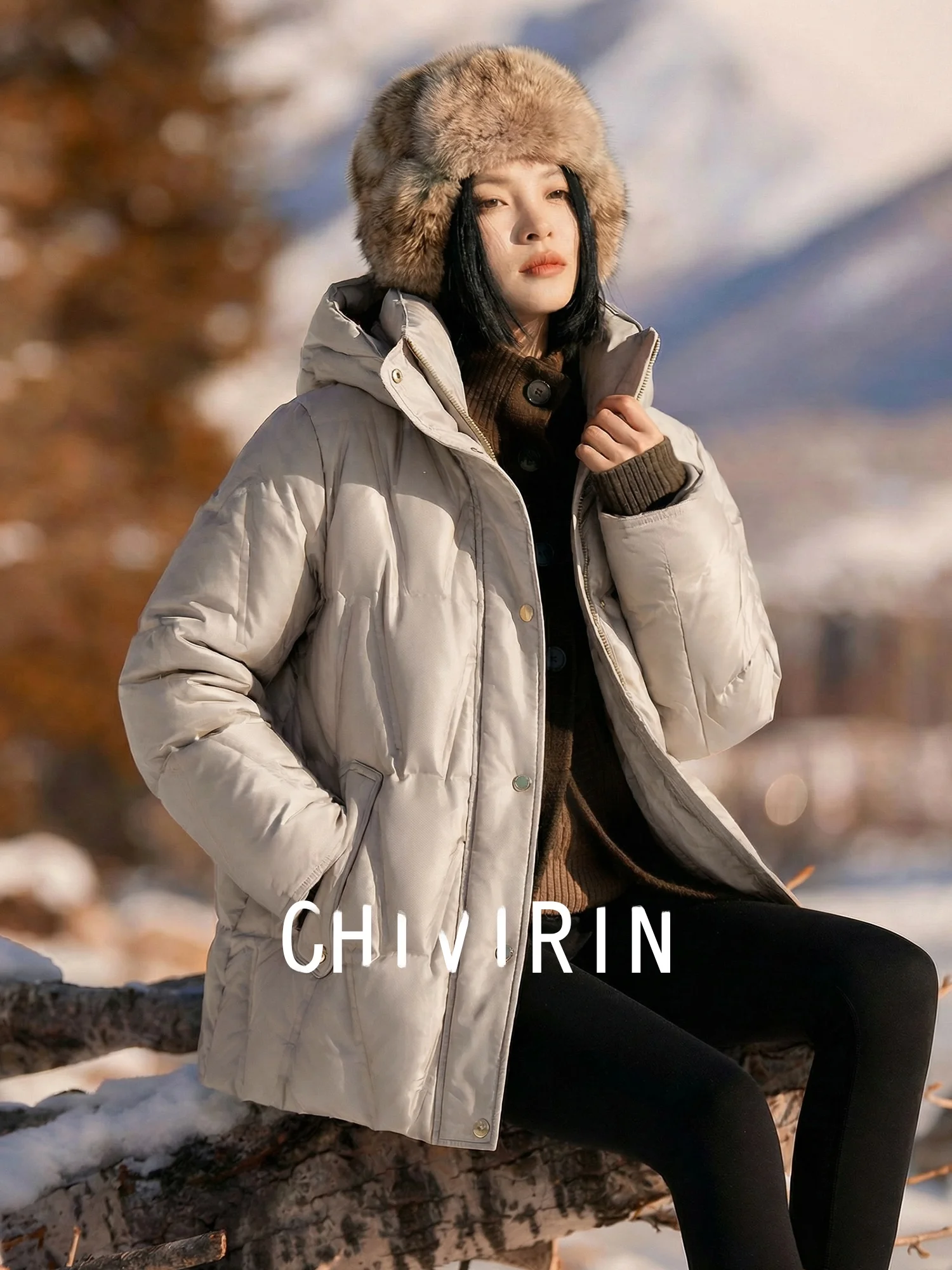 Chivirin 90 White Duck down Lightweight Puffer Jacket Women's Mid-Length Winter Hooded Versatile Small Size Fashionable Korea...
Chivirin 90 White Duck down Lightweight Puffer Jacket Women's Mid-Length Winter Hooded Versatile Small Size Fashionable Korea...