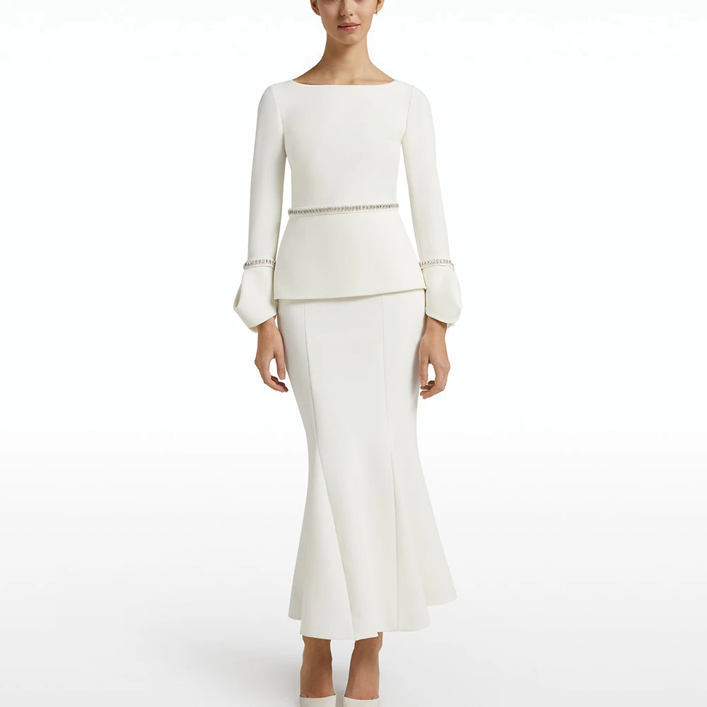CustomizedGraceful Long Sleeves Zipper Back Crew neck Crystal Special Occasion Gowns Formal Straight Jersey Puff Sleeves Weddin
CustomizedGraceful Long Sleeves Zipper Back Crew neck Crystal Special Occasion Gowns Formal Straight Jersey Puff Sleeves Weddin