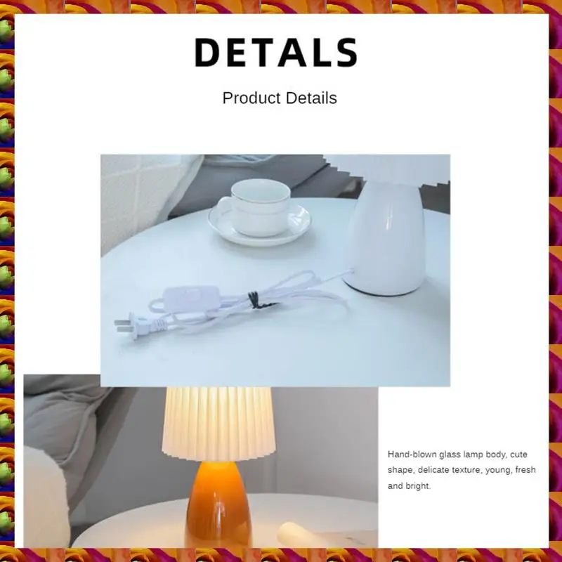 USB Retro Pleated Beside Lamp Table Cute Desk Lamp For Bedroom Stepless Dimming Bed Lamp Deco LED Light Easy To Use Orange
USB Retro Pleated Beside Lamp Table Cute Desk Lamp For Bedroom Stepless Dimming Bed Lamp Deco LED Light Easy To Use Orange