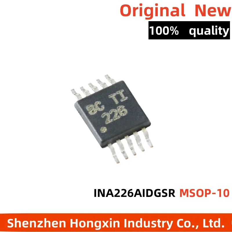 5 pieces Surface mount INA226AIDGSR MSOP-10 bidirectional current/power monitor chip
5 pieces Surface mount INA226AIDGSR MSOP-10 bidirectional current/power monitor chip