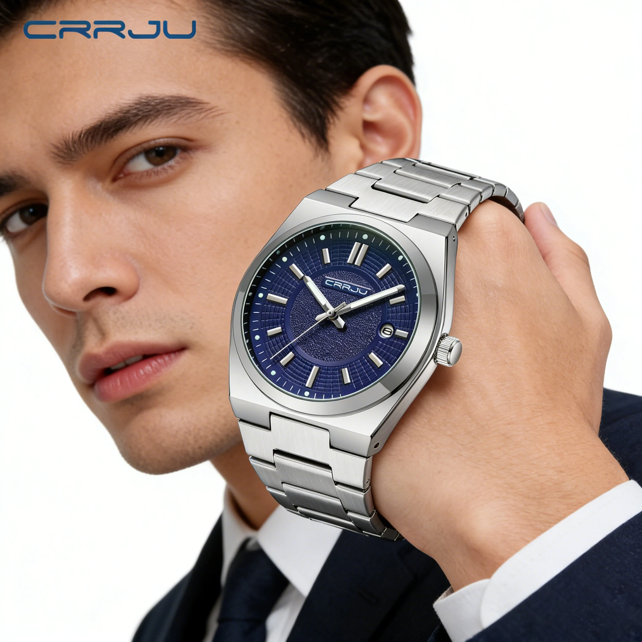 CRRJU Men's Watch New Arrival Genuine Fashion Stainless Steel Strap Luminous Dial with Date Display Casual Outdoor Sports Quartz
CRRJU Men's Watch New Arrival Genuine Fashion Stainless Steel Strap Luminous Dial with Date Display Casual Outdoor Sports Quartz