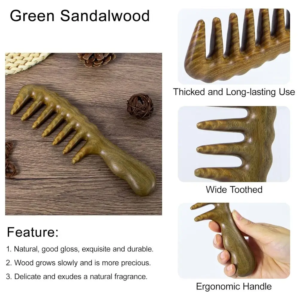 New Thicken Wooden Wide Tooth Comb Large Natural Sandalwood Hair Combs Anti-static Head Scalp Massager for Curls
New Thicken Wooden Wide Tooth Comb Large Natural Sandalwood Hair Combs Anti-static Head Scalp Massager for Curls