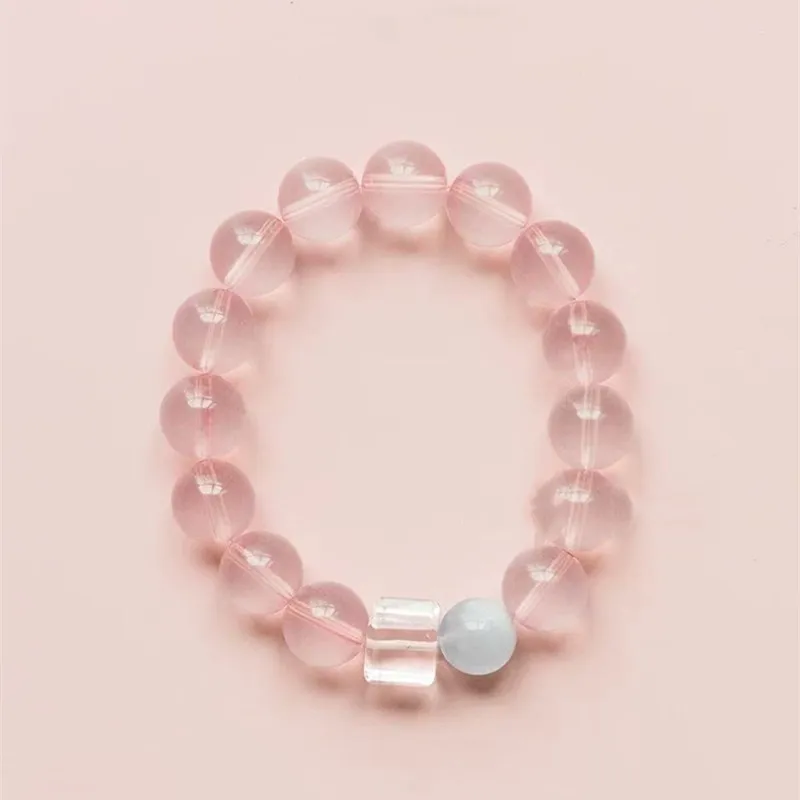 10mm and Sweet Style Women Starlight Pink Beaded Bracelet
10mm and Sweet Style Women Starlight Pink Beaded Bracelet